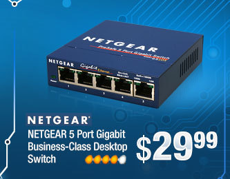 NETGEAR 5 Port Gigabit Business-Class Desktop Switch - Lifetime Warranty (GS105)