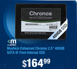 Mushkin Enhanced Chronos 2.5" 480GB SATA III 7mm Internal Solid State Drive