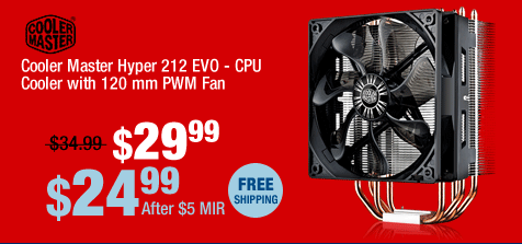 Cooler Master Hyper 212 EVO - CPU Cooler with 120 mm PWM Fan