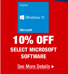 10% OFF SELECT MICROSOFT SOFTWARE*