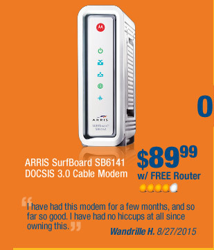 ARRIS SurfBoard SB6141 DOCSIS 3.0 Cable Modem