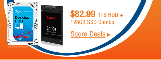 $82.99 1TB HDD + 128GB SSD Combo