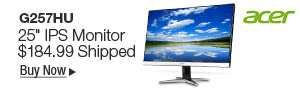 Newegg Flash - Acer G257HU 25" IPS Monitor