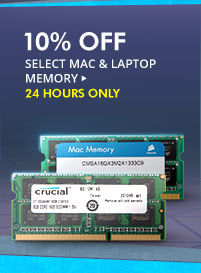 10% OFF SELECT MAC & LAPTOP MEMORY