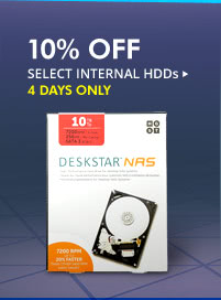 10% OFF SELECT INTERNAL HDDs