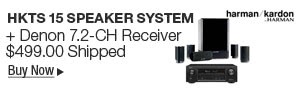 Newegg Flash – HKTS 15 SPEAKER SYSTEM + Denon 7.2-CH Receiver $499.00 Shipped