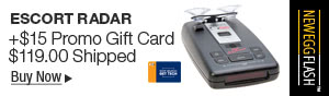 Newegg Flash – ESCORT RADAR + $15 Promo Gift Card $119.00 Shipped