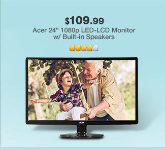 Acer 24" 1080p LED-LCD Monitor w/ Built-in Speakers