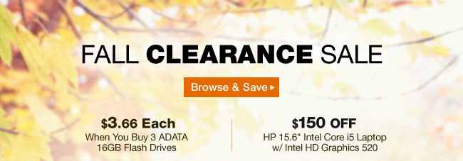 FALL CLEARANCE SALE