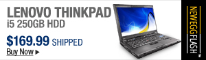 Newegg Flash – Lenovo Thinkpad i5 250GB HDD