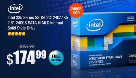 Intel 335 Series SSDSC2CT240A4K5 2.5 inch 240GB SATA III MLC Internal Solid State Drive