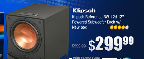 Klipsch Reference RW-12d 12 inch Powered Subwoofer Each w/ New box