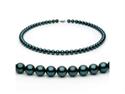 Akoya 18" Black Pearl 14k White Gold Necklace 6.5 – 7.0mm, AA+