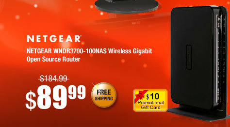 NETGEAR WNDR3700-100NAS Wireless Gigabit Open Source Router