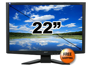 Acer X223WDbd Black 22" 5ms Widescreen LCD Monitor 250 cd/m2 ACM 50000:1(1000:1)