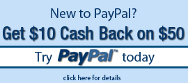 New to PayPal? Get $10 cash back on $50