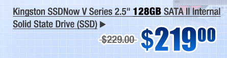 Kingston SSDNow V Series 2.5 inch 128GB SATA II Internal Solid State Drive (SSD)