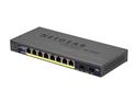 NETGEAR ProSafe 8-port Gigabit Ethernet PoE Smart Switch with 2 Gigabit Fiber SFP (GS110TP)