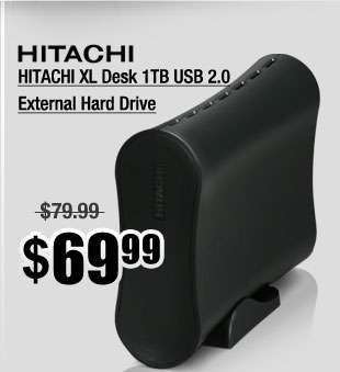 HITACHI XL Desk 1TB USB 2.0 External Hard Drive