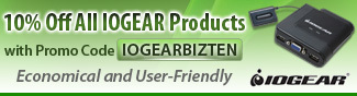 10% Off ALL IOGEAR Products
with Promo Code IOGEARBIZTEN
Economical and User-Friendly