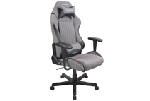 DXRacer PU & Fabric Racing Style Gaming Seat, Black/Gray