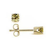 .25 cttw Genuine Canary Diamond Studs in 14kt White Gold
