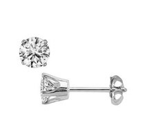 .15 cttw Diamond in Sterling Silver Stud Earrings