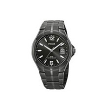 Pulsar Men's Black Ion Finish Sport Bracelet Black Dial Watch