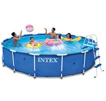 Intex 15 ft. x 36 Metal Frame Swimming Pool Set with 1000 GPH GFCI Pump