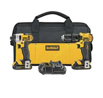 Refurbished: DeWalt Cordless Compact Drill Driver and Impact Driver Kit