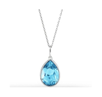 4.00 cttw Pear Shape Topaz Drop Pendant w/ 18 Necklace