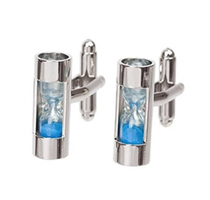 Men's Rare Hour Glass Blue Cufflinks