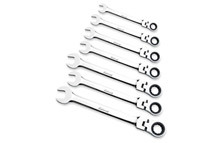 Eastwood 7 Piece SAE Flexible Head Ratcheting Combination Wrench Set