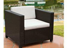 Christopher Knight Outdoor Club Chair with Ivory Cushions