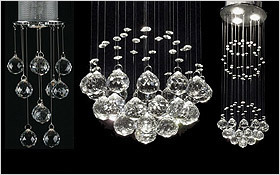 Add drama with opulent crystal and iron chaneliers
