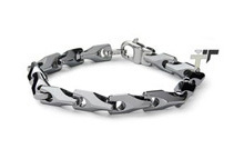 Tungsten 9 Horseshoe-Style Link Bracelet (2 Colors)