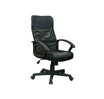 Black Mesh High Back Executive Office Chair with Lumbar Support