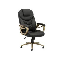 Black High Back Faux Leather Executive Office Desk Chair