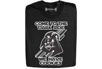 Come to the Dark Side, We have Cookies Black T-Shirts (5 Sizes)