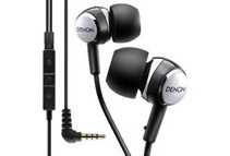 Denon Elite In-Ear Headphones with 3-Button Remote and Mic, Black