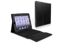 eForCity Leather Case Stand w/ Bluetooth Keyboard for Apple iPad