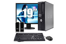 Refurbished: Dell Optiplex Desktop Computer, 19inch LCD, Keyboard, Mouse, Speakers (1 Year Warranty)