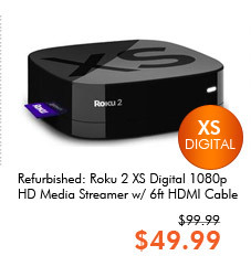 Roku 2 XS Digital 1080p HD Media Streamer w/ 6ft HDMI Cable
