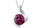 2.75 Ct Round Shape Sterling Silver Ruby Pendant