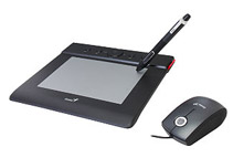 Genius EasyPen M406 Multimedia Tablet + Traveler 355 Touch Sensor Laser mouse