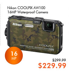 Nikon COOLPIX AW100 16MP Waterproof Camera (Camouflage)