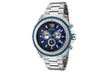 Invicta II Men's Blue Dial Stainless Steel Chronograph Watch