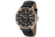 Bulova Marine Star Men's Black Dial Leather Analog Watch