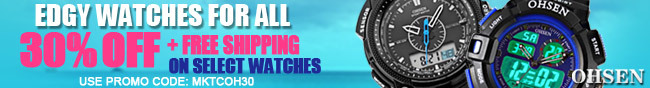 Edgy Watches For All 30% Off plus Free Shipping on Select Watches