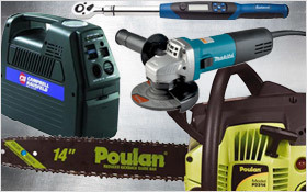 Automotive tools and outdoor power equipment, starting at $15.99